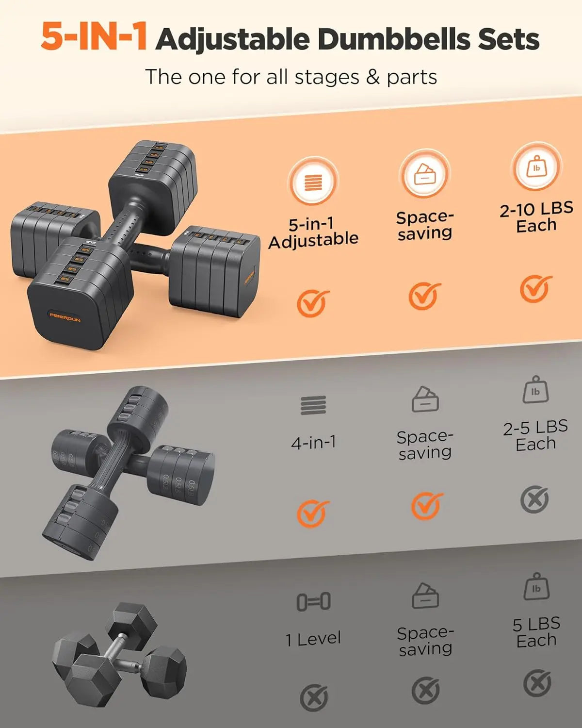 QuickFit Adjustable Dumbbells
